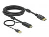 EAN 4043619859665 - DeLOCK 85966 adaptador de cable de vídeo HDMI tipo A (Estándar) DisplayPort + USB Type-A Negro imagen 1