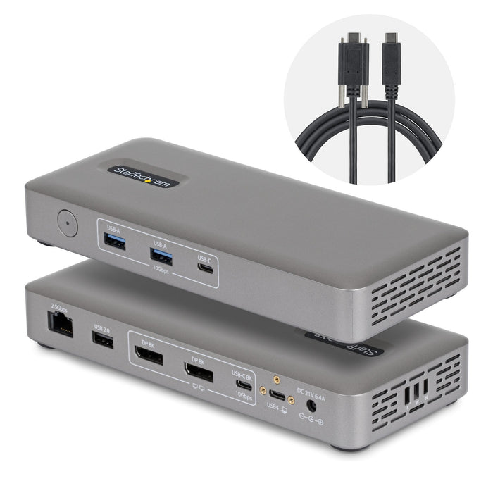 EAN 65030921930 - StarTech.com 208UE-USB4-DOCK base para portátil y replicador de puertos Alámbrico Gris imagen 1