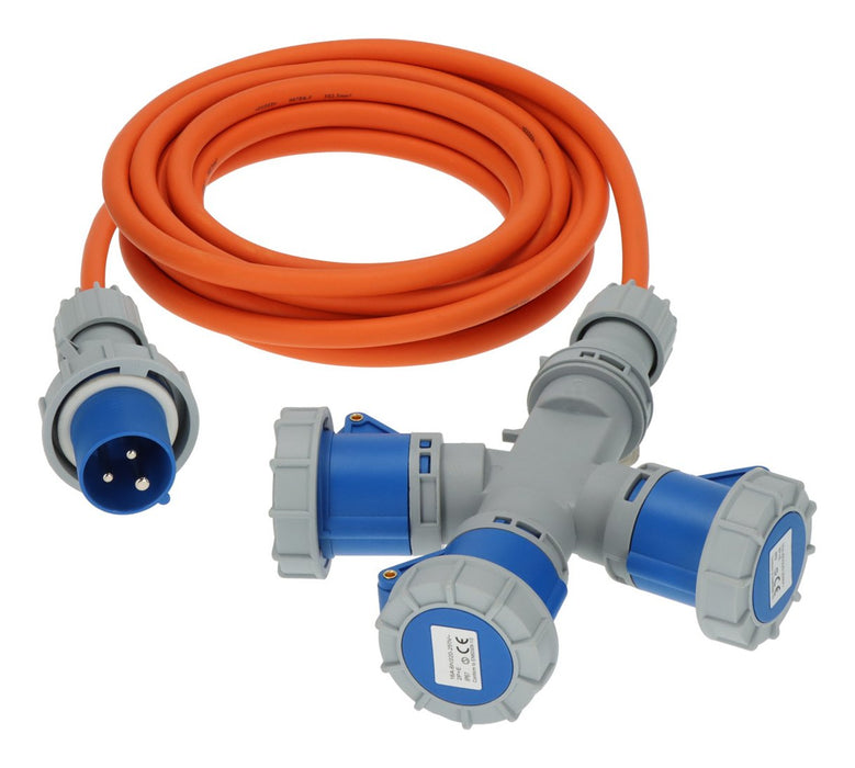 EAN 4007123697274 - Brennenstuhl 1167670205 base múltiple 2 m 3 salidas AC Exterior Naranja, Azul, Gris imagen 3
