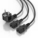 EAN 8435739901472 - AISENS A132-0864 cable de transmisión 3 m CEE7/7 Acoplador C13 2 x imagen 3