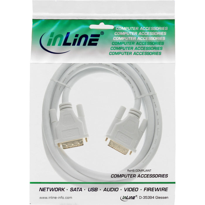 EAN 4043718143917 - InLine 4043718143917 cable DVI 3 m DVI-D Blanco imagen 2