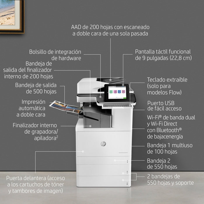 EAN 193015438101 - HP Color LaserJet Enterprise Flow MFP M776zs Laser A3 1200 x 1200 DPI 46 ppm Wifi imagen 9