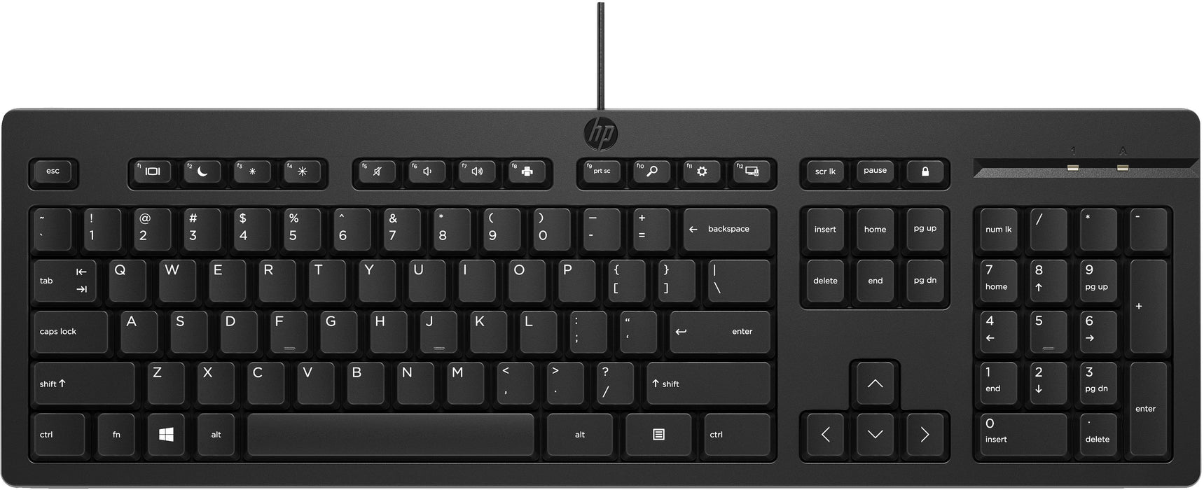 EAN 0195161008115 - HP 125 USB Wired Keyboard teclado Negro imagen 1
