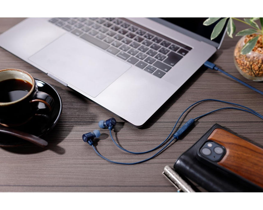 EAN 4975769482540 - JVC HAFR29UCA auricular y casco Auriculares Alámbrico Dentro de oído Llamadas/Música USB Tipo C Azul imagen 3