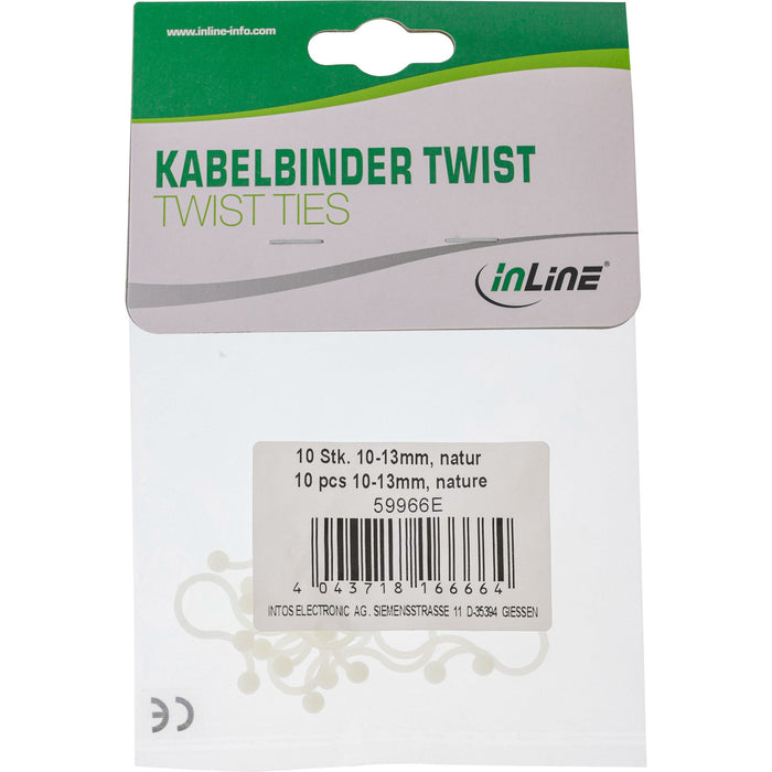 EAN 4043718166664 - InLine 59966E presilla Blanco 10 pieza(s) imagen 3
