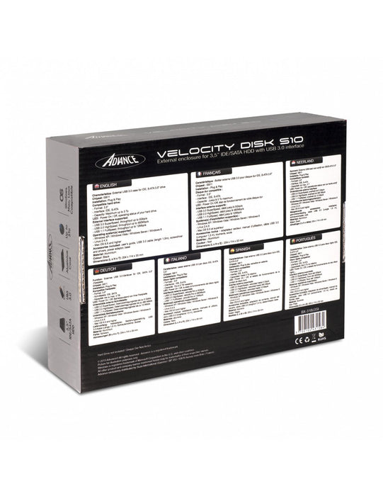 EAN 3700104431584 - ADVANCE BX-310U3SI caja para disco duro externo Caja de disco duro (HDD) Negro 3.5" imagen 4