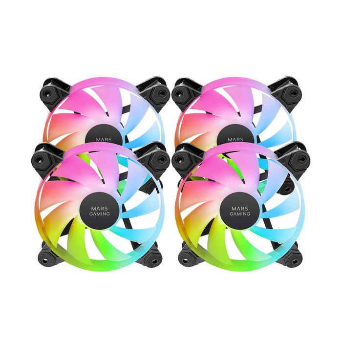 EAN 8435693114130 - Mars Gaming MF-4A Carcasa del ordenador Ventilador 12 cm Negro 4 pieza(s) imagen 2