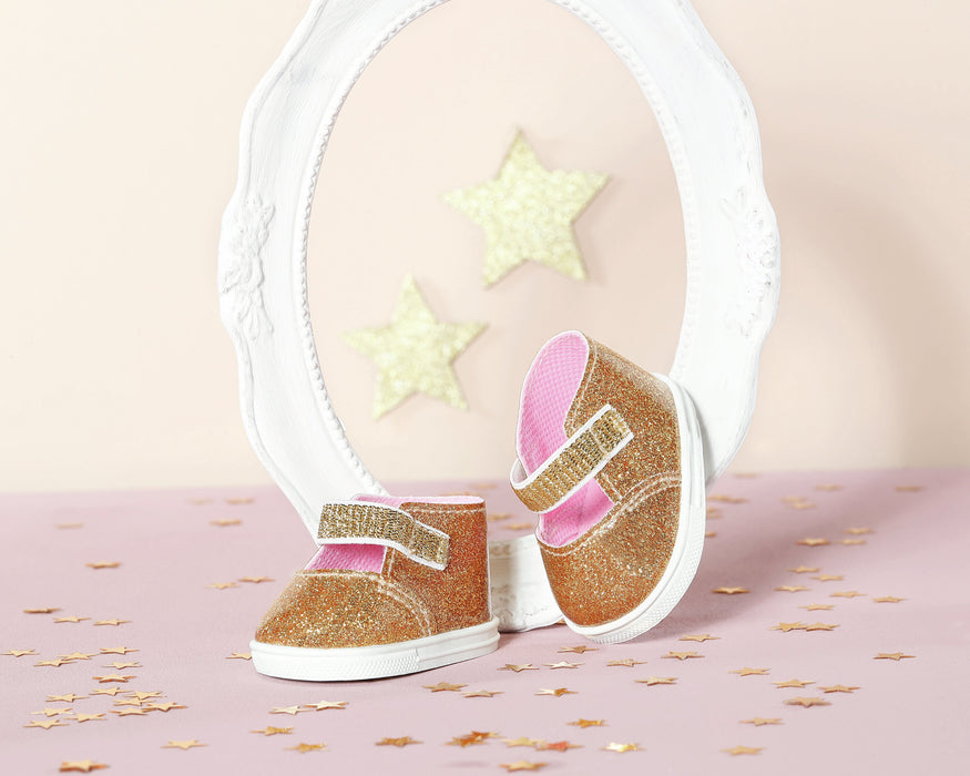 EAN 4001167710272 - Baby Annabell Shoes gold+insoles 43cm Zapatos de muñeca imagen 3