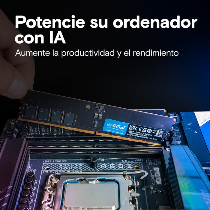 EAN 0649528940889 - Crucial CT32G64C52CU5 módulo de memoria 32 GB 1 x 32 GB DDR5 6400 MT/s 288-pin DIMM imagen 6