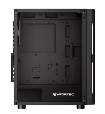 EAN 8435443721724 - Nfortec NF-CS-AZIR-B carcasa de ordenador Torre Negro imagen 2