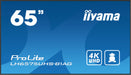 EAN 4948570123476 - iiyama ProLite Pantalla plana para señalización digital 163,8 cm (64.5") LCD Wifi 500 cd / m² 4K Ultra HD imagen 2
