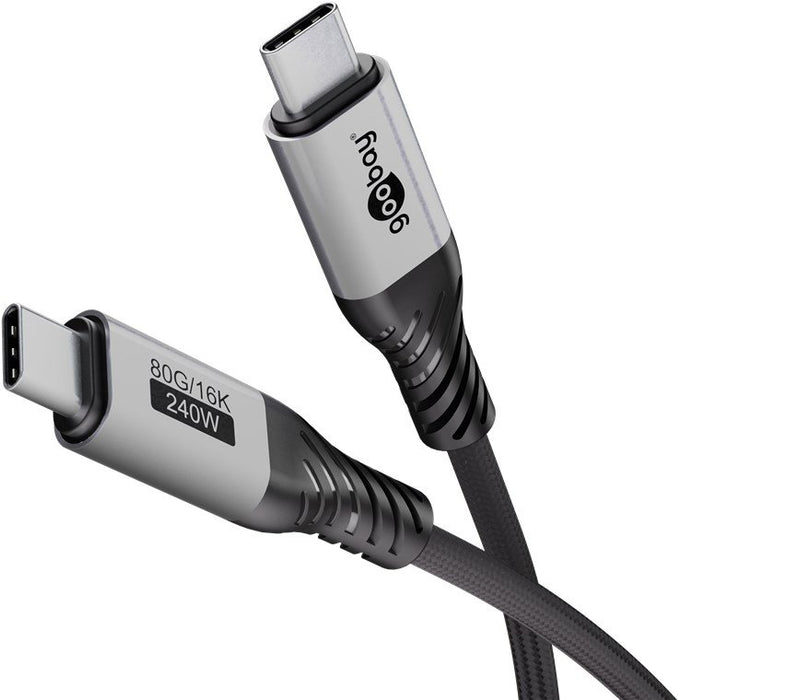 EAN 4040849747762 - Goobay 74776 cable USB 1,5 m USB C Negro, Plata imagen 1