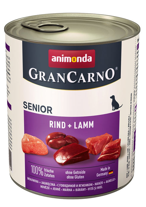 EAN 4017721827799 - animonda GranCarno beef + lamb Ternera, Cordero Senior 800 g imagen 1