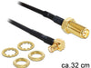 EAN 4043619884728 - DeLOCK 88472 cable coaxial 0,32 m MMCX RP-SMA Oro, Negro imagen 1