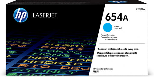 EAN 0886112501181 - HP 654A Cyan Original LaserJet Toner Cartridge cartucho de tóner 1 pieza(s) imagen 1