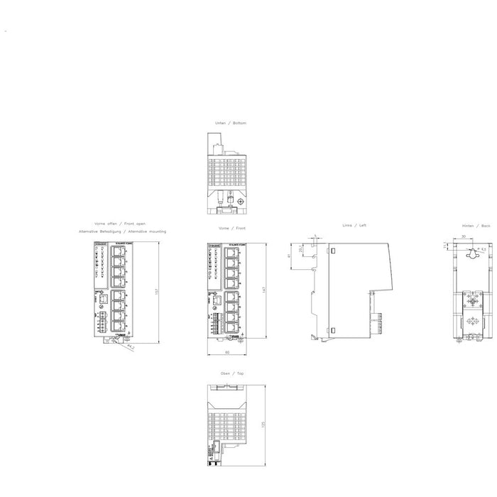 EAN 4047622614358 - Siemens 6GK5208-0GA00-2AC2 switch Gestionado imagen 4