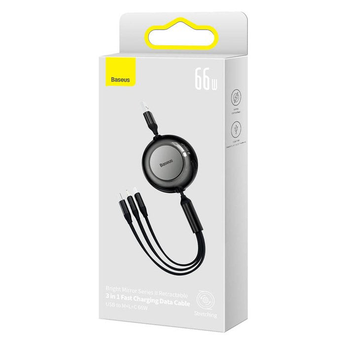 EAN 6932172609092 - Baseus CAMJ010101 cable USB USB 2.0 1,1 m USB A USB C/Micro-USB B/Lightning Negro imagen 3