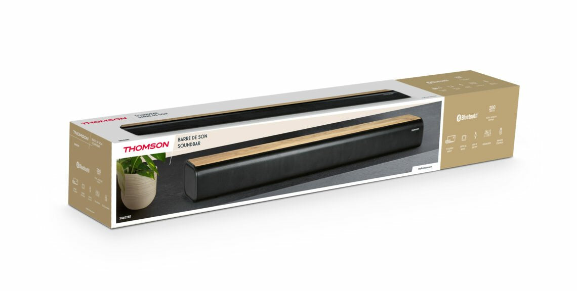 EAN 3499550388374 - Thomson SB402BT altavoz soundbar Negro, Madera 200 W imagen 2