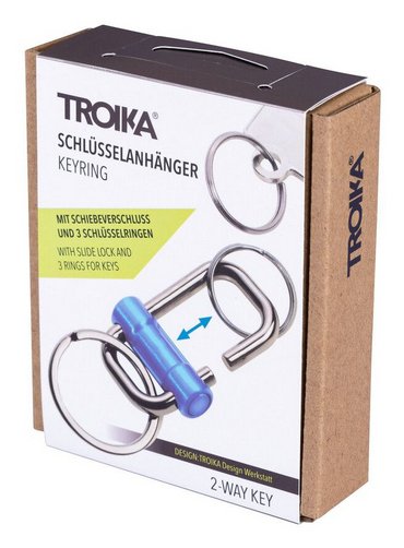 EAN 4024023270826 - TROIKA KR22-09/BL llavero y llavero tipo cartera Llavero de anilla Azul imagen 5