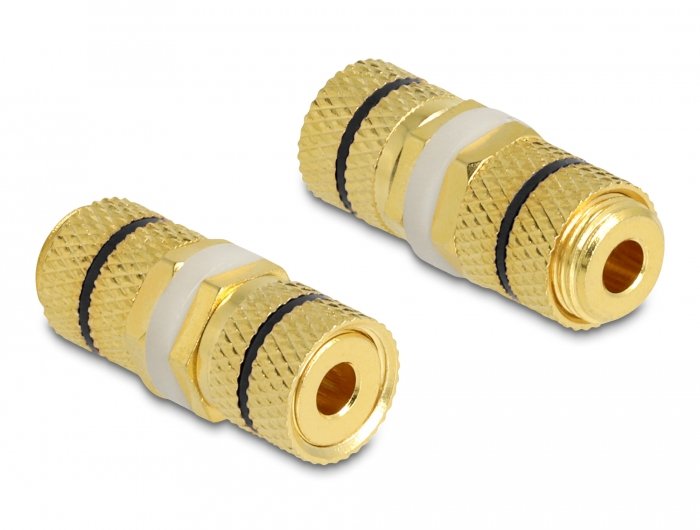EAN 4043619641444 - DeLOCK 64144 conector 2 x binding post Negro, Oro imagen 1