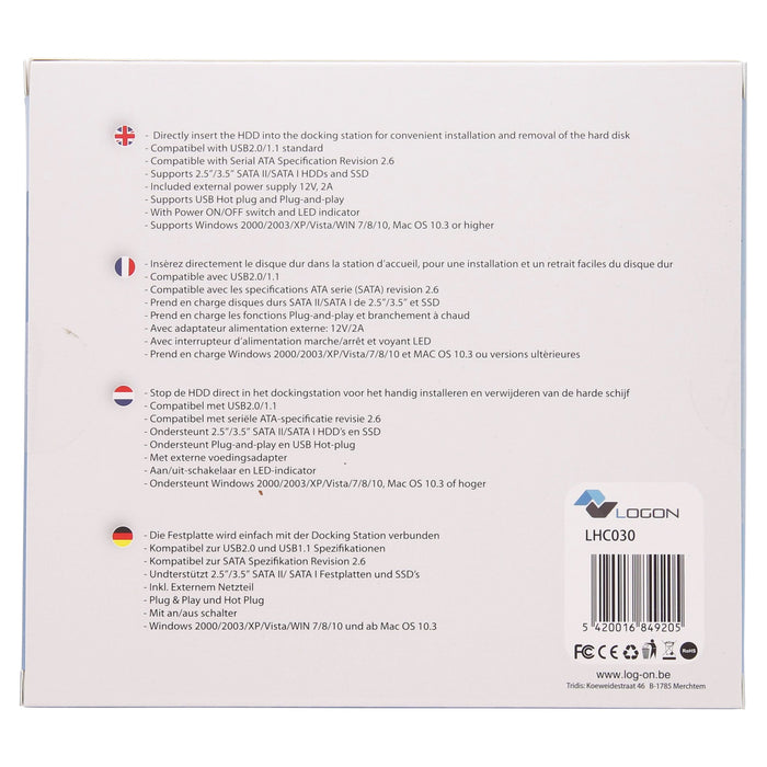 EAN 5420016849205 - LOGON LHC030 USB 2.0 Type-B Negro, Plata imagen 5