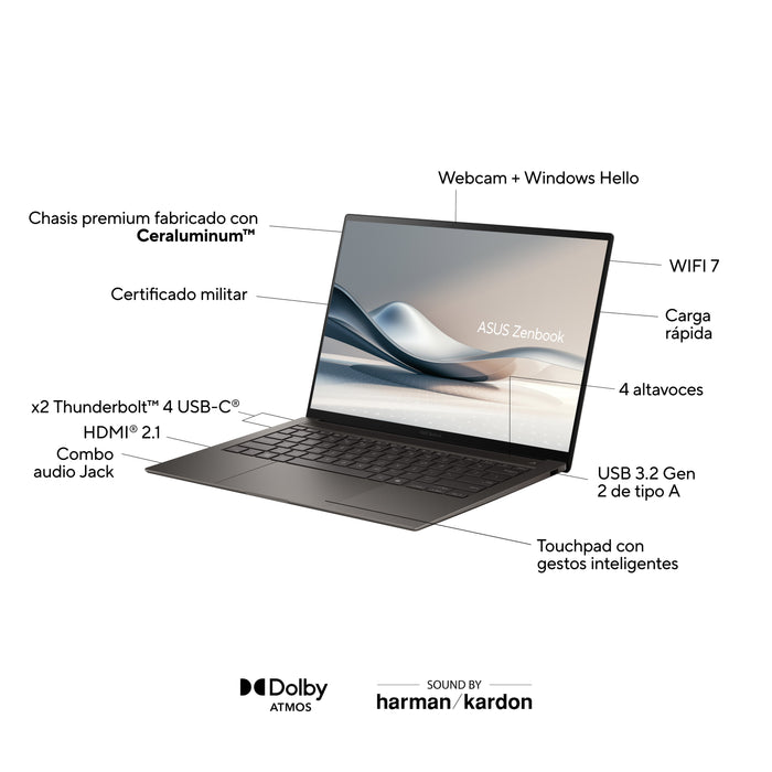 EAN 4711387756300 - ASUS Zenbook S 14 UX5406SA-PZ334W 35,6 cm (14") Pantalla táctil LPDDR5x-SDRAM Wi-Fi 7 (802.11be) imagen 3