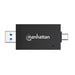 EAN 766623102735 - Manhattan 102735 lector de tarjeta USB 3.2 Gen 1 (3.1 Gen 1) Type-A/Type-C Negro, Transparente imagen 9