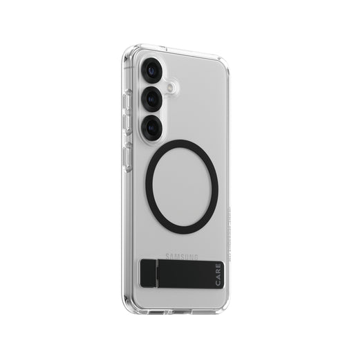 EAN 5715685016493 - PanzerGlass CARE™ by ® Case Transparent w. Black Kickstand & Qi Compatible Samsung Galaxy S25 funda para  imagen 1