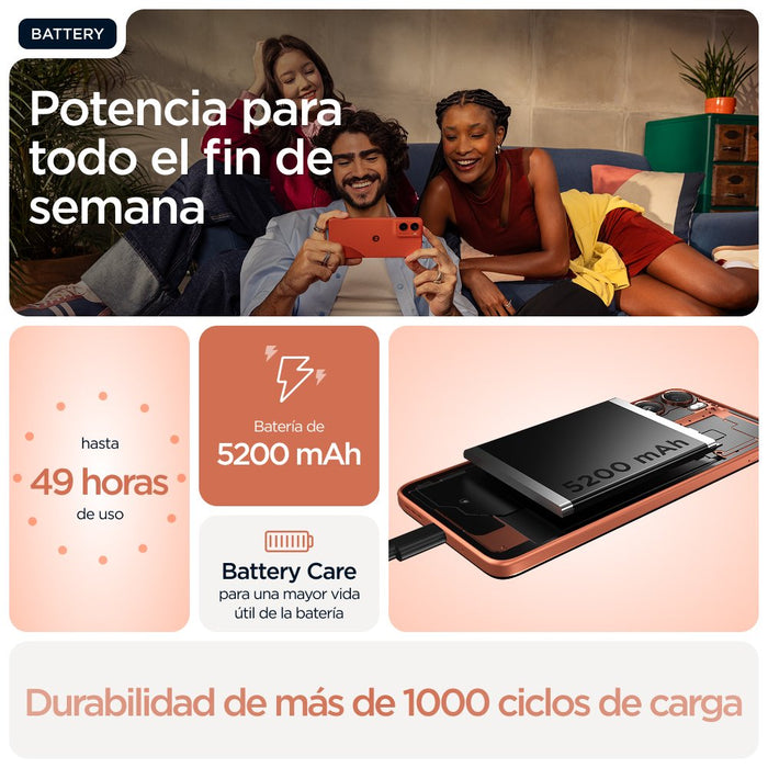 EAN 0840493605234 - Motorola moto g06 17,5 cm (6.88") SIM doble Android 15 4G USB Tipo C 4 GB 256 GB 5200 mAh Naranja imagen 17