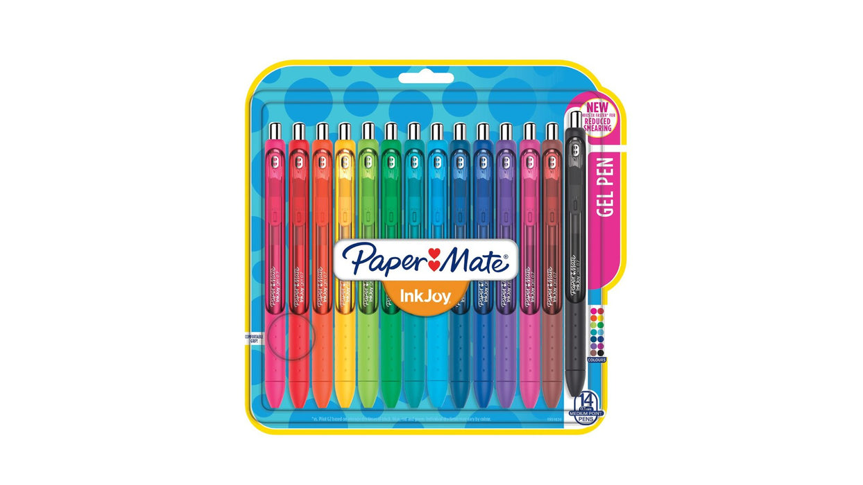 EAN 3501179854816 - Papermate InkJoy Bolígrafo de gel de punta retráctil Medio Colores surtidos 14 pieza(s) imagen 1