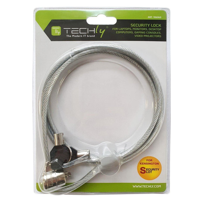 EAN 8051128106060 - Techly IQ-LOK-08-KT cable antirrobo Plata 1,5 m imagen 2