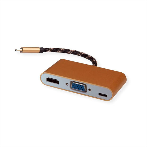 EAN 7630049615861 - ROLINE 12.03.3155 base para portátil y replicador de puertos USB 3.2 Gen 1 (3.1 Gen 1) Type-B Negro, Oro, imagen 2