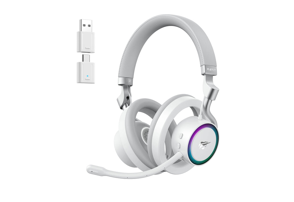 EAN 6939119043759 - Havit Fuxi-H8 (White) Auriculares Inalámbrico y alámbrico Diadema Juego USB Tipo C Bluetooth Blanco imagen 4