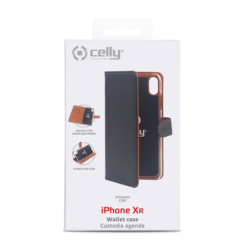 EAN 8021735744085 - Celly WALLY998 funda para teléfono móvil 15,5 cm (6.1") Funda cartera Negro, Marrón imagen 1