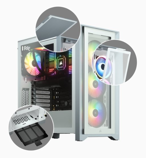 EAN 0840006626657 - Corsair iCUE 4000X RGB Midi Tower Blanco imagen 19