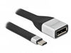 EAN 4043619869343 - DeLOCK 86934 adaptador de cable de vídeo 0,14 m USB Tipo C Negro, Plata imagen 2