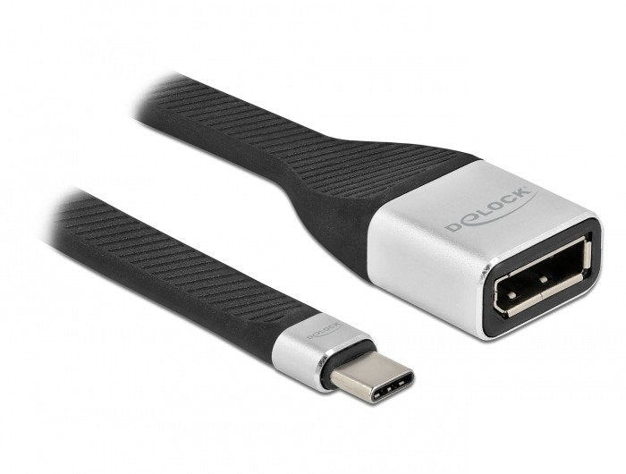EAN 4043619869343 - DeLOCK 86934 adaptador de cable de vídeo 0,14 m USB Tipo C Negro, Plata imagen 2