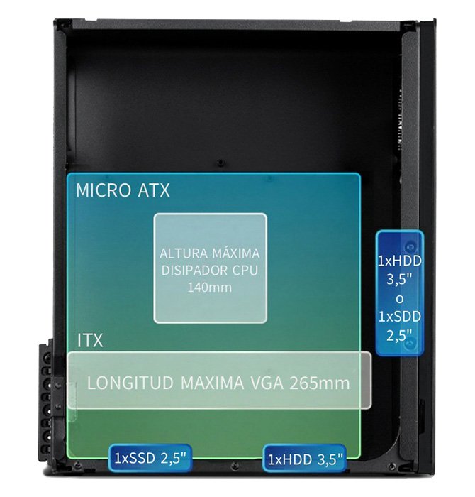 EAN 8436624423581 - CoolBox COO-PCM870-1 carcasa de ordenador Midi Tower Negro imagen 8