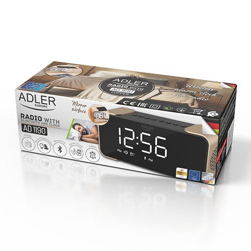 EAN 5903887808989 - Adler AD 1190CR despertador Reloj despertador digital Negro, Cobre imagen 7