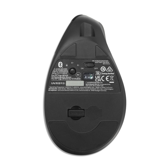 EAN 0085896724827 - Kensington Pro Fit Ergo MY630 EQ ratón Oficina mano derecha Bluetooth 2400 DPI imagen 9