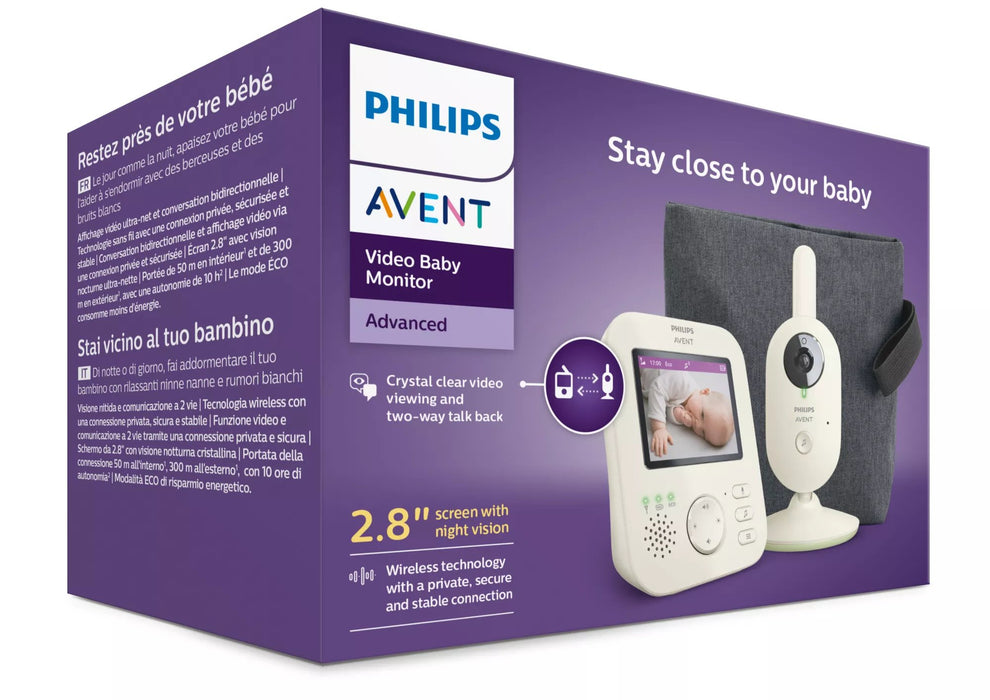 EAN 8720689016797 - Philips AVENT SCD882/26 video-monitor para bebés 300 m FHSS Blanco imagen 3