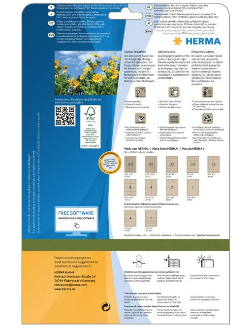 EAN 4008705107587 - HERMA 10758 etiqueta autoadhesiva Rectángulo Permanente Marrón 20 pieza(s) imagen 2