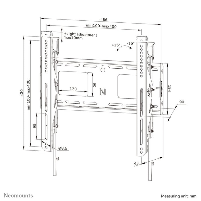 EAN 8717371443542 - Neomounts WL35-750BL14 soporte para TV 190,5 cm (75") Negro imagen 20