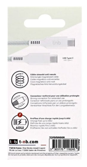 EAN 3303170118245 - T'nB TCPDMAGGR cable USB 1,5 m USB C 60 W Verde imagen 5