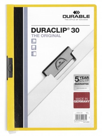 EAN 4005546210315 - Durable Duraclip 30 archivador PVC Transparente, Amarillo imagen 1