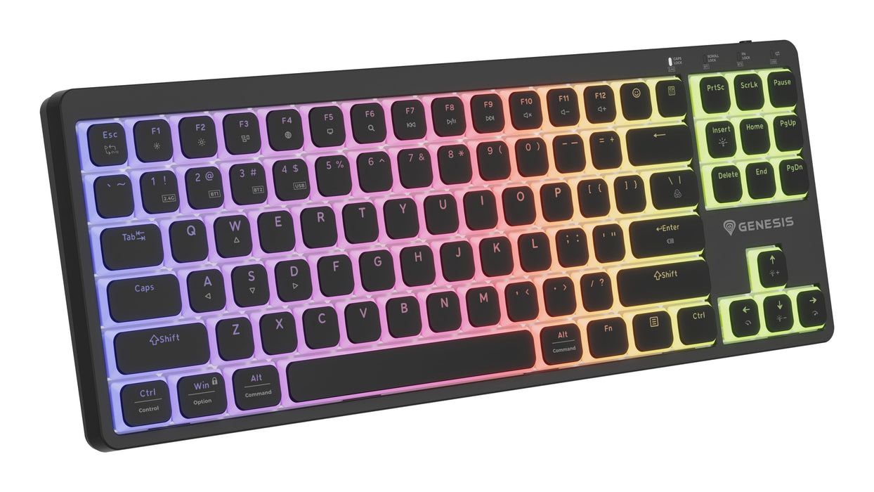EAN 5901969449648 - GENESIS Thor 430 TKL Wireless teclado Juego USB + RF Wireless + Bluetooth QWERTY Inglés de EE. UU. Negro imagen 7