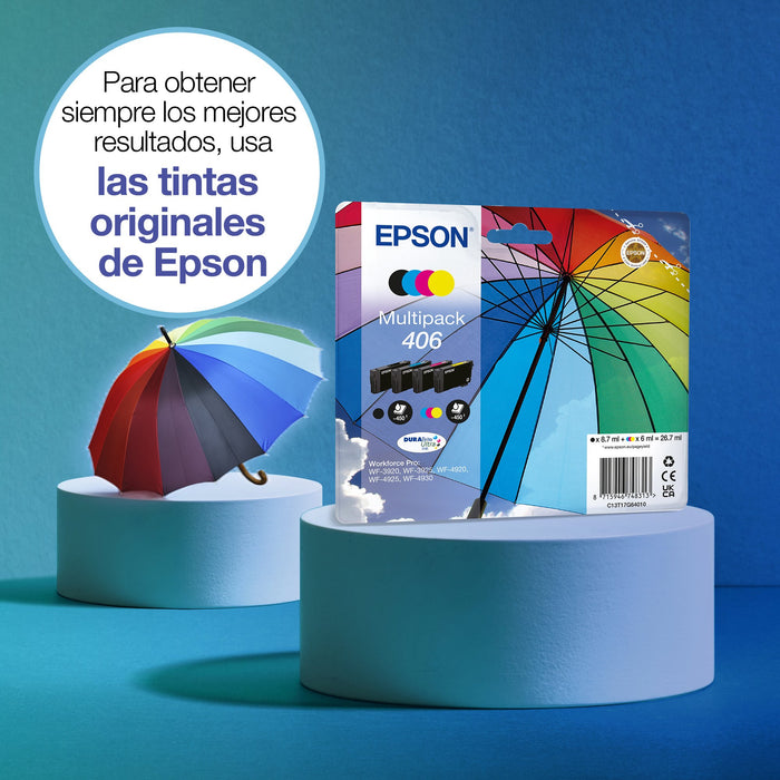 EAN 8715946748313 - Epson 406 Umbrella DURABrite Ultra cartucho de tinta 1 pieza(s) Original Rendimiento estándar Cian, Negro imagen 4