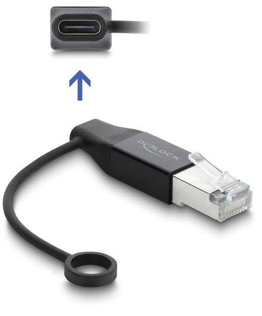 EAN 4043619611010 - DeLOCK 61101 cambiador de género para cable 1 x USB Type-C 1 x RJ45 Antracita imagen 1