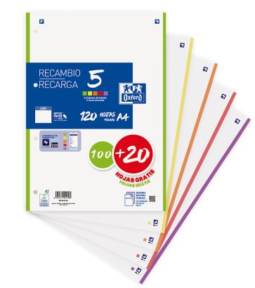 EAN 8412771041793 - Oxford 400158168 papel de cuaderno 210 x 297 mm (A4) 120 hojas imagen 1