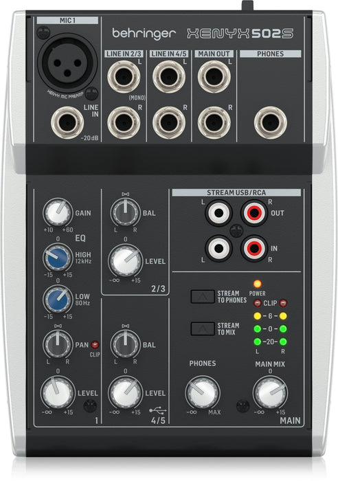 EAN 4033653072250 - Behringer Xenyx 502S 2 canales Negro, Plata imagen 1